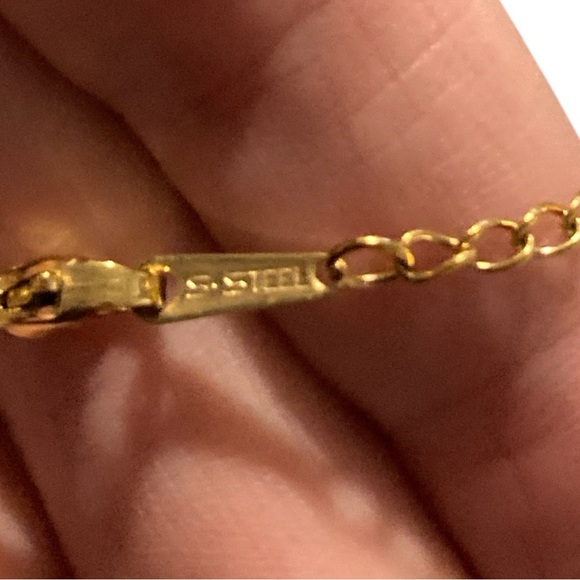 Gold and mother of Pearl clover jewelry set - Picture 4 of 4